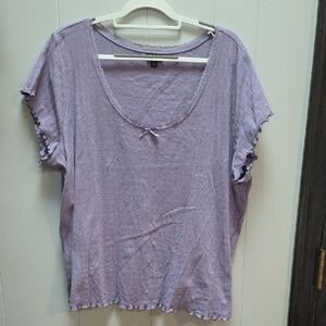 Torrid Lace Trim Fitted Scoop Neck Tee